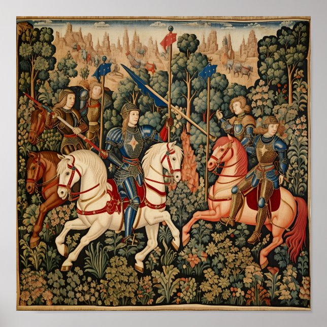 Poster Cavaleiros Medievais Jousting (Frente)