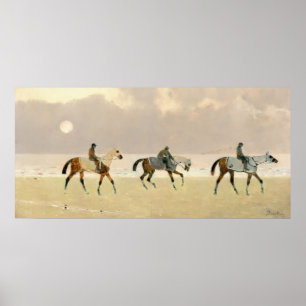 Poster Cavaleiros na Praia - Rene Princeteau Belas Artes