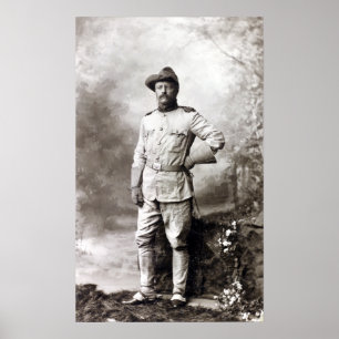Poster Cavaleiros Rough Vintage Theodore Roosevelt