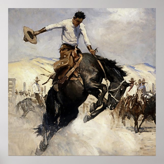Poster “Cavalgada Agradável” Arte Ocidental por WHD Koern (Frente)