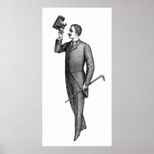 Póster Cavalheiro Selfie do Victorian