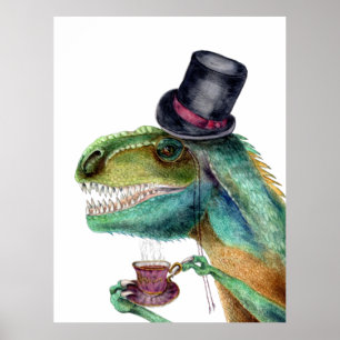 Poster Cavalheiro vitoriano Tyrannosaurus Rex