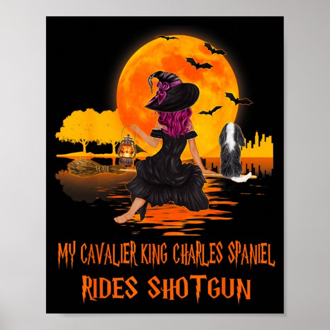 Poster Cavalier Anda de Espingarda Cachorro e Bruxa Engra (Frente)