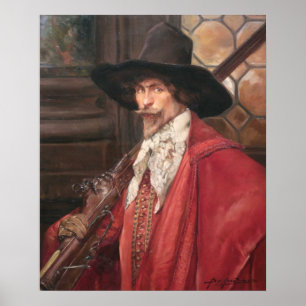 Poster Cavalier com mosquete