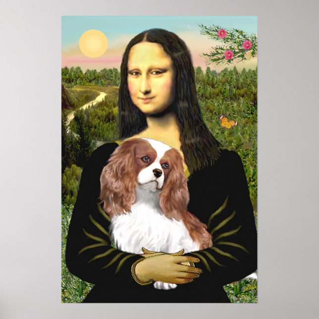 Póster Cavalier King Charles (Blenheim) - Mona Lisa (Frente)