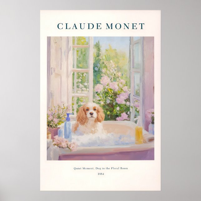 Poster Cavalier King Charles Spaniel Art Print French (Frente)