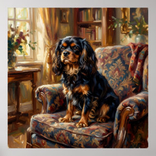 Poster Cavalier King Charles Spaniel Biblioteca Vitoriana