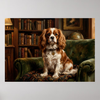 Poster Cavalier King Charles Spaniel Biblioteca Vitoriana