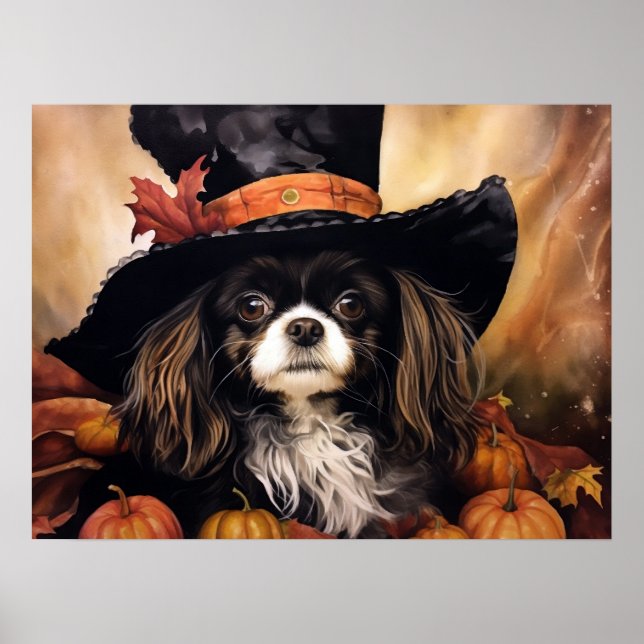 Poster Cavalier King Charles Spaniel de Halloween (Frente)