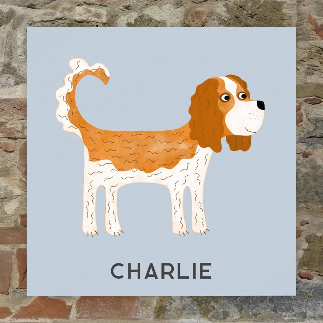 Poster Cavalier King Charles Spaniel Dog Personalizado (Criador carregado)
