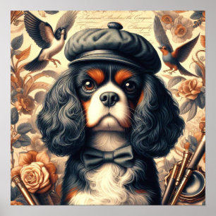 Poster Cavalier King Charles Spaniel Painting
