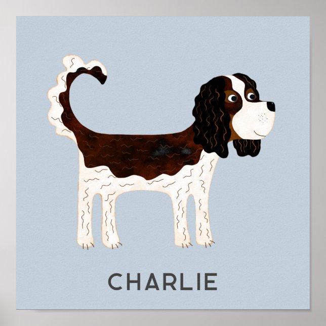 Poster Cavalier King Charles Spaniel Personalizado (Frente)