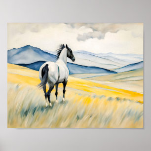 Poster Cavalo A Olhar Sobre A Paisagem Cênica
