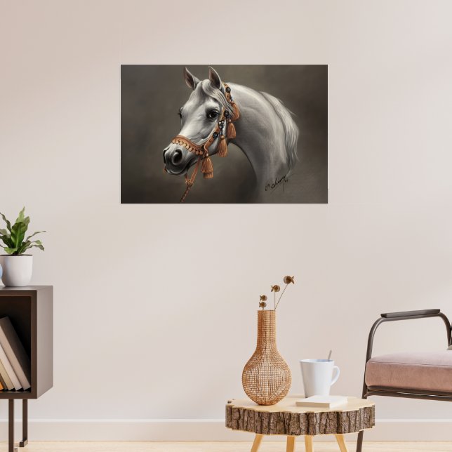 Poster Cavalo Árabe Arte Fina (Sala de Estar 3)