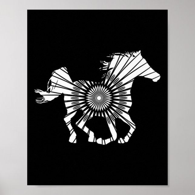 Poster Cavalo Árabe - Presente de Resistência à Corrida d (Frente)