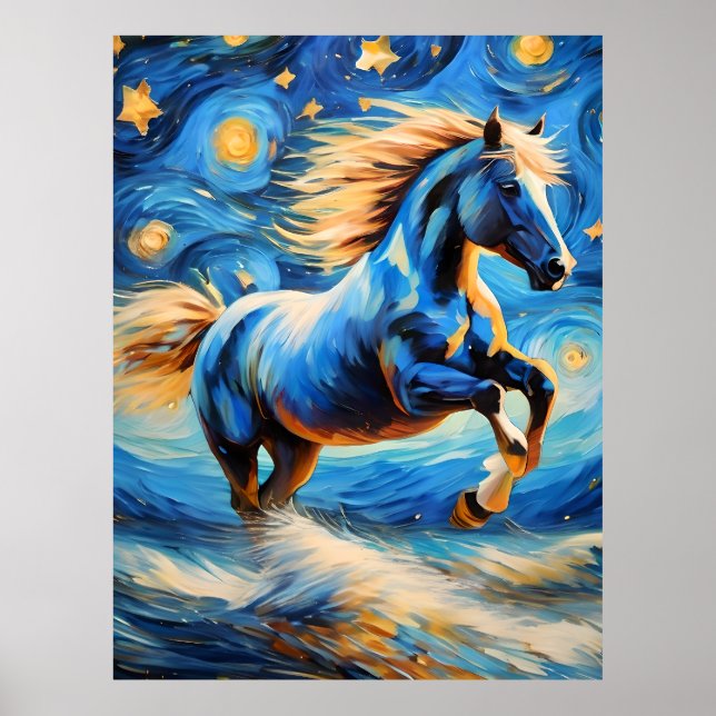 Poster Cavalo Azul (Frente)