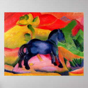 Poster Cavalo azul pequeno, 1912