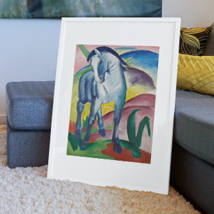 Póster Cavalo Azul por Franz Marc, Arte Fino Vintage