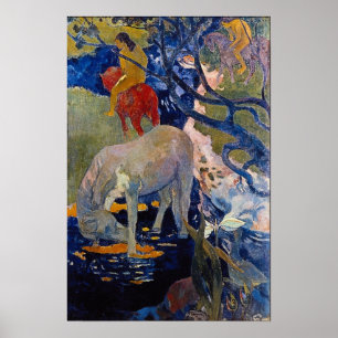 Póster Cavalo Branco de Paul Gauguin