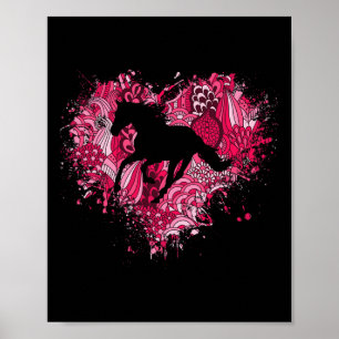 Poster Cavalo Cavaleiro Equestre Amor Raparigas Cavaleira