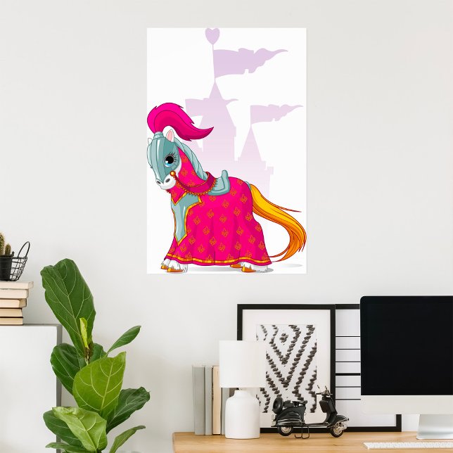 Poster Cavalo Cavaleiro Medieval em Armor Fantasy (Criador carregado)