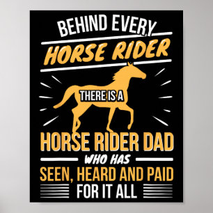 Poster Cavalo-Cavaleiro - Pai-Pai Filha Pai - Horsebc
