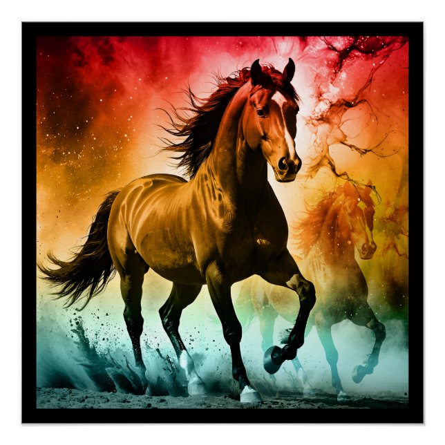 Póster Cavalo correndo  (Frente)
