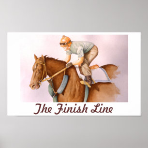 Poster Cavalo de Corrida e Jóquei