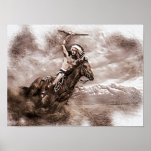 Poster Cavalo de Corrida Indiana Americana