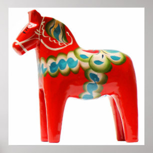 Póster Cavalo de Dala da suecia