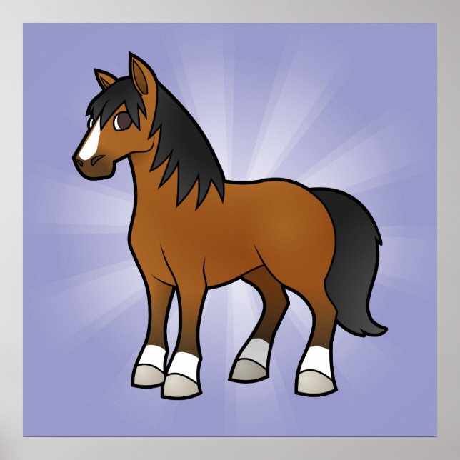 Poster Cavalo de desenho animado (Frente)