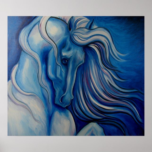 Poster Cavalo de Drama Azul (Frente)