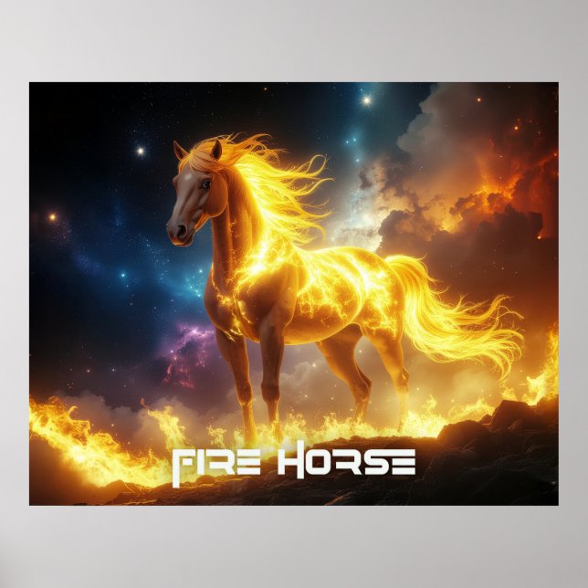 POSTER CAVALO DE FOGO - 2026 - ZODÍACOS CHINESES (Frente)