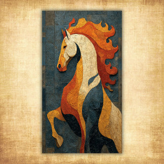 Poster Cavalo de Fogo Abstrato – Design Moderno de Arte E