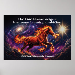 Poster Cavalo de Fogo "Ambição Ardente" Pôster de Parede
