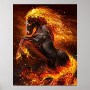Poster  Cavalo de Fogo legal   Presente perfeito