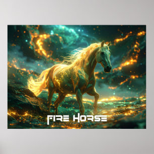 POSTER CAVALO DE FOGO - ZODÍACO CHINÊS -