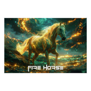 PÓSTER CAVALO DE FOGO - ZODÍACO CHINÊS -