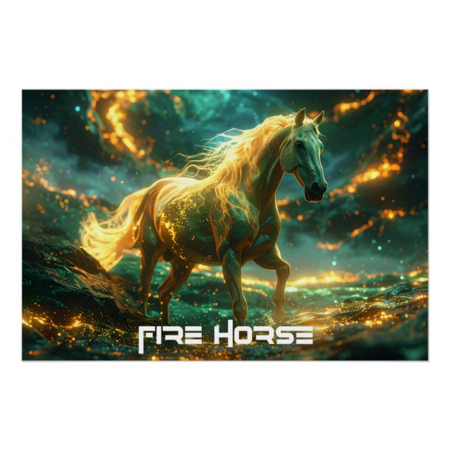 PÓSTER CAVALO DE FOGO - ZODÍACO CHINÊS -  (Frente)