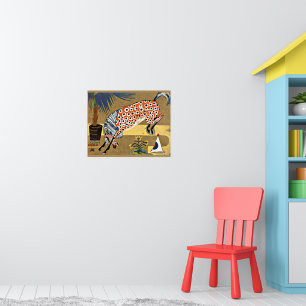 Poster Cavalo de Palhaço, pintura de arte,