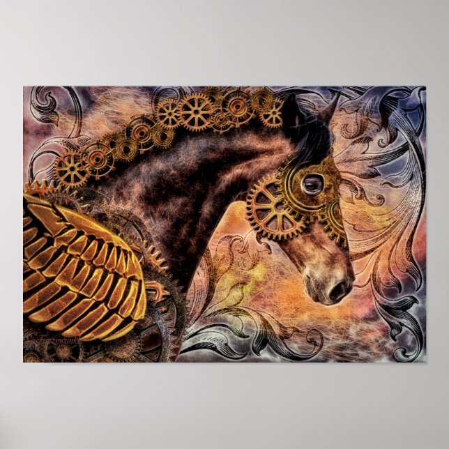 Poster Cavalo de Pedra de Vapor (Frente)