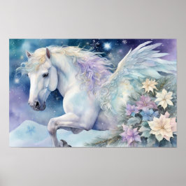 Poster Cavalo de Pegasus de inverno - Todas as opções