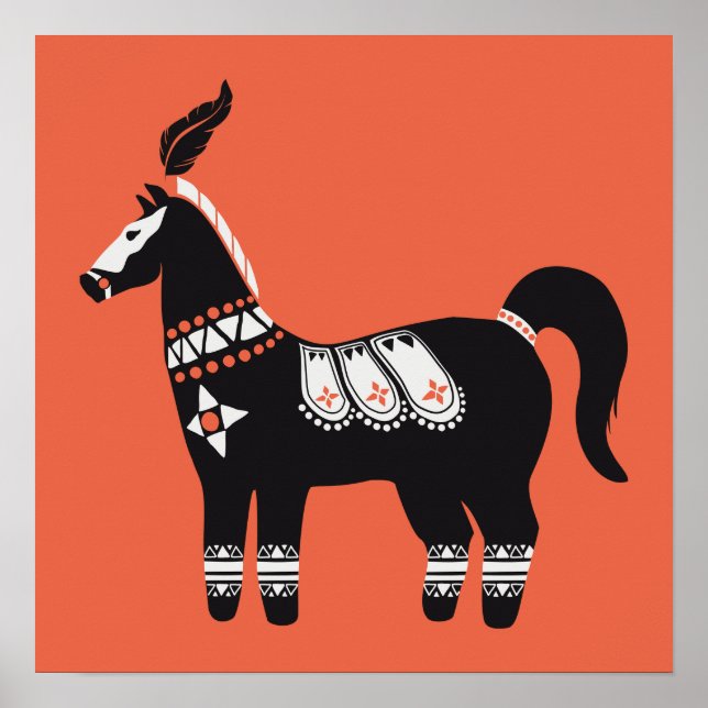 Poster Cavalo Decorado (Frente)