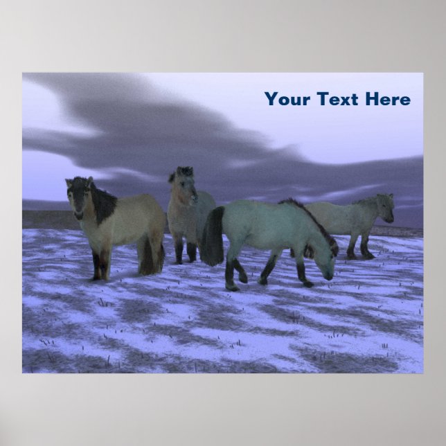 Poster Cavalo do amanhecer - Yakutia (Frente)