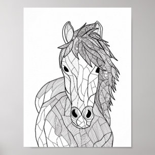Póster Cavalo do Doodle
