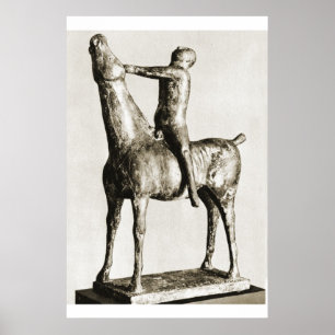 Póster cavalo e cavaleiro, marini do marino