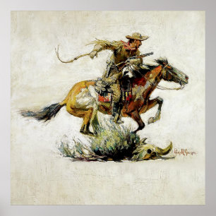 Poster “Cavalo e Cavaleiro Winchester” por Philip R Goodw