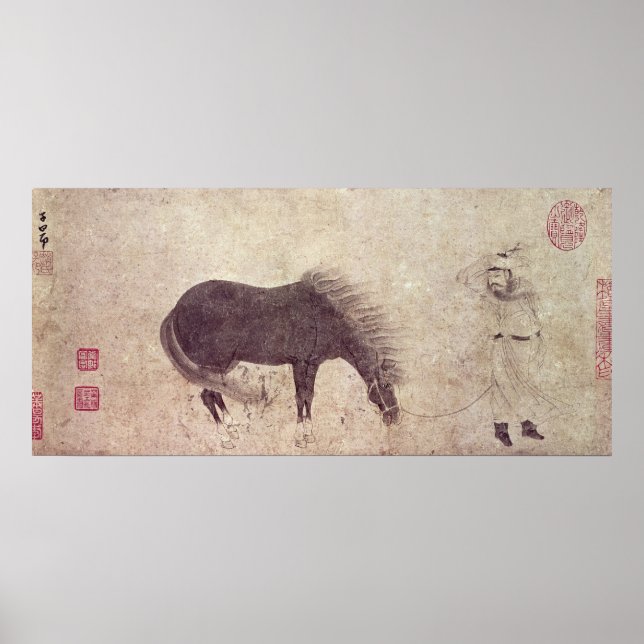 Poster Cavalo e Groenlândia no inverno (Frente)