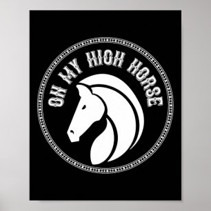 Poster Cavalo Em Minha Roupa De Cavalo Alto