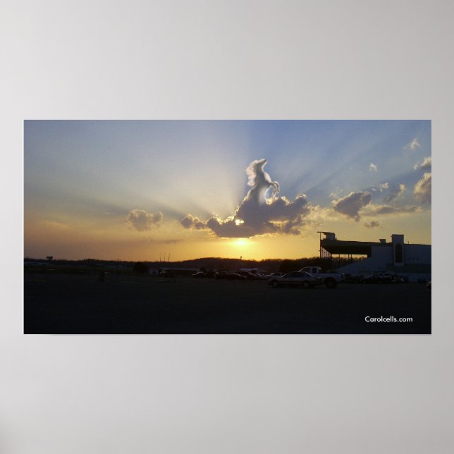 Póster cavalo em nuvens, Carolcells.com (Frente)